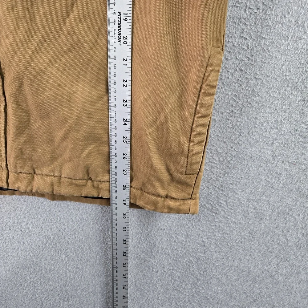 Dickies Men Jacket M Brown Work Water Repellent Duck Hooded Shirt Jacket